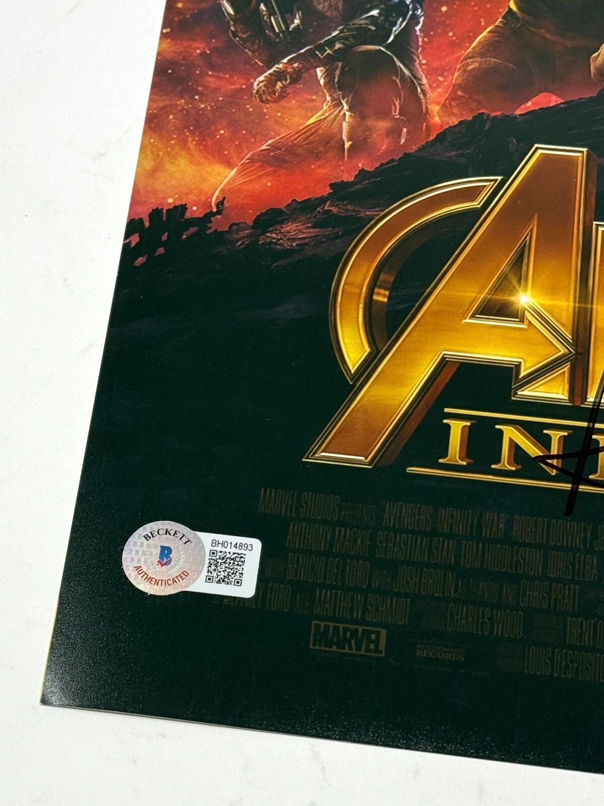 Joe & Anthony Russo Signed Autograph Avengers Infinity War Movie Poster BAS COA