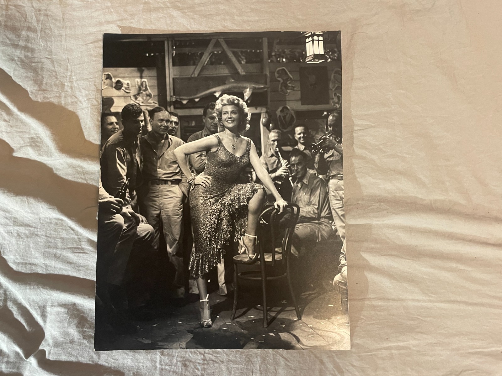 Rita Hayworth Oversize Black & White Photo 1940’s 1950’s Vintage 10.5 x 13.5