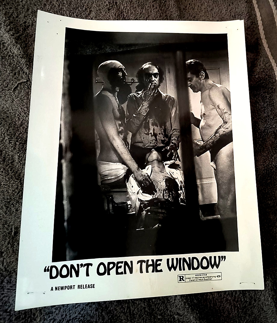 Don’t Open the Window Original 8×10 B&W Still Photo ZOMBIE HORROR Vito Salier 74
