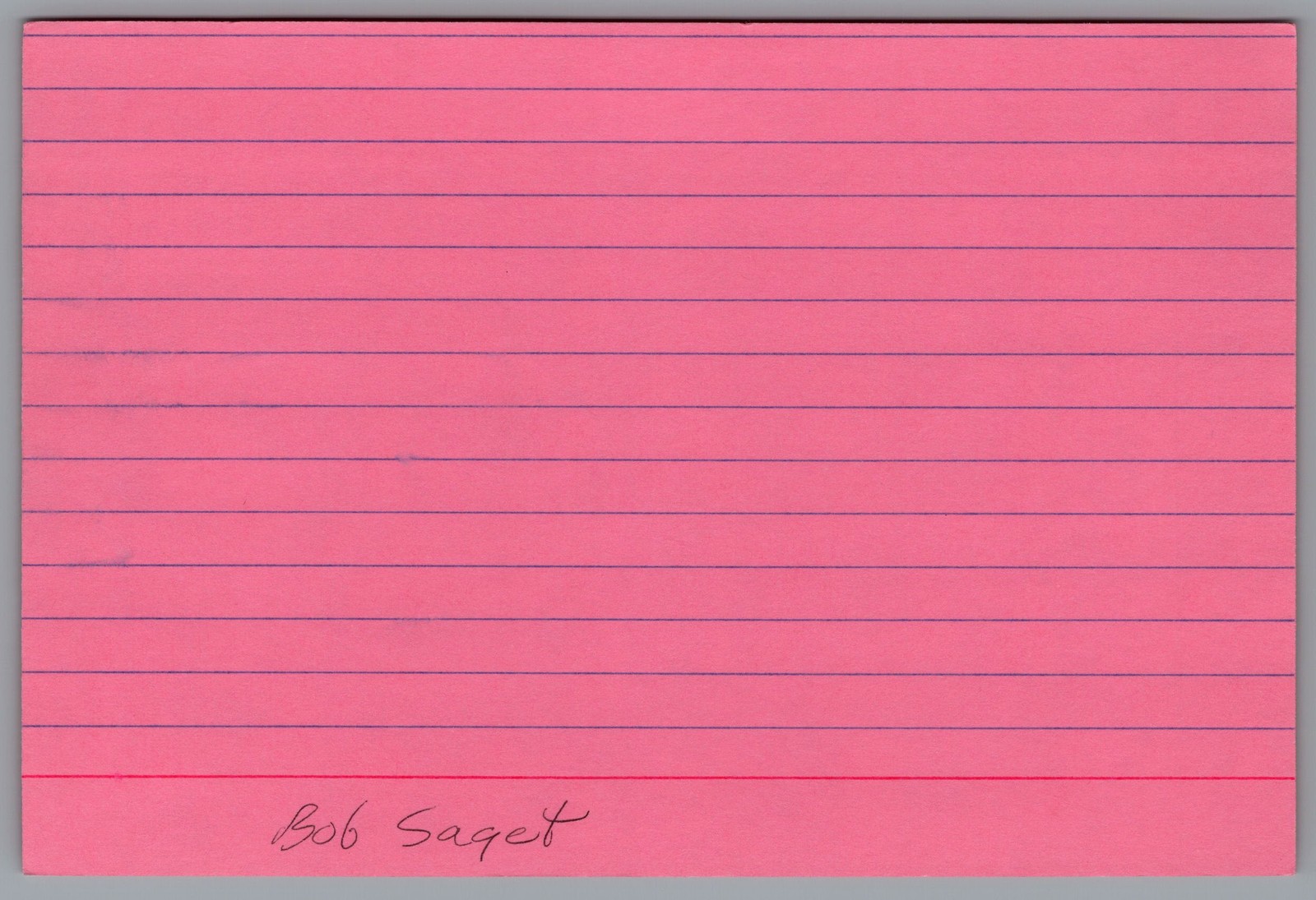 Bob Saget Signed 4×6 Index Card Full House Autographed