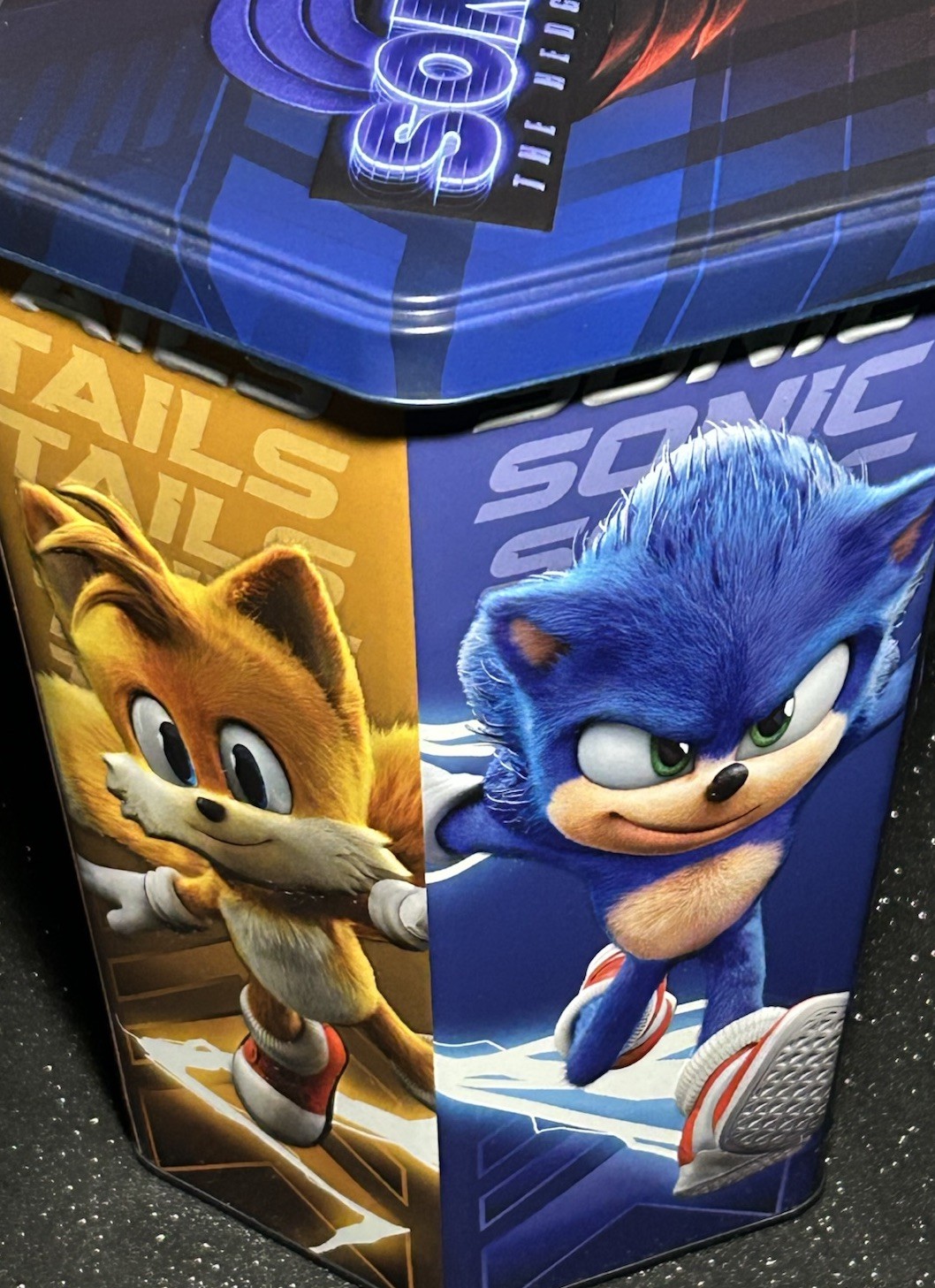 SONIC 3 Exclusive Regal Cinema /POPCORN TIN w LID all 4 characters Included!