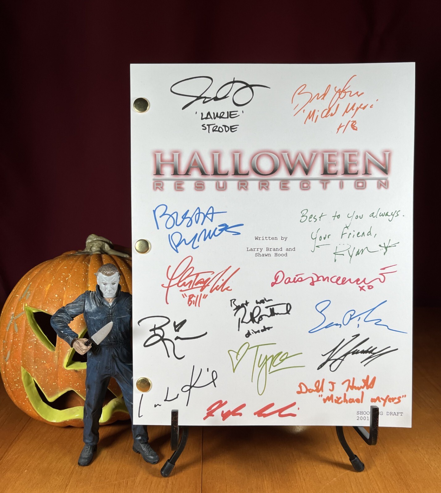 Halloween 1-8 Script Bundle Signed- Autograph Reprints- 8 Scripts- Michael Myers
