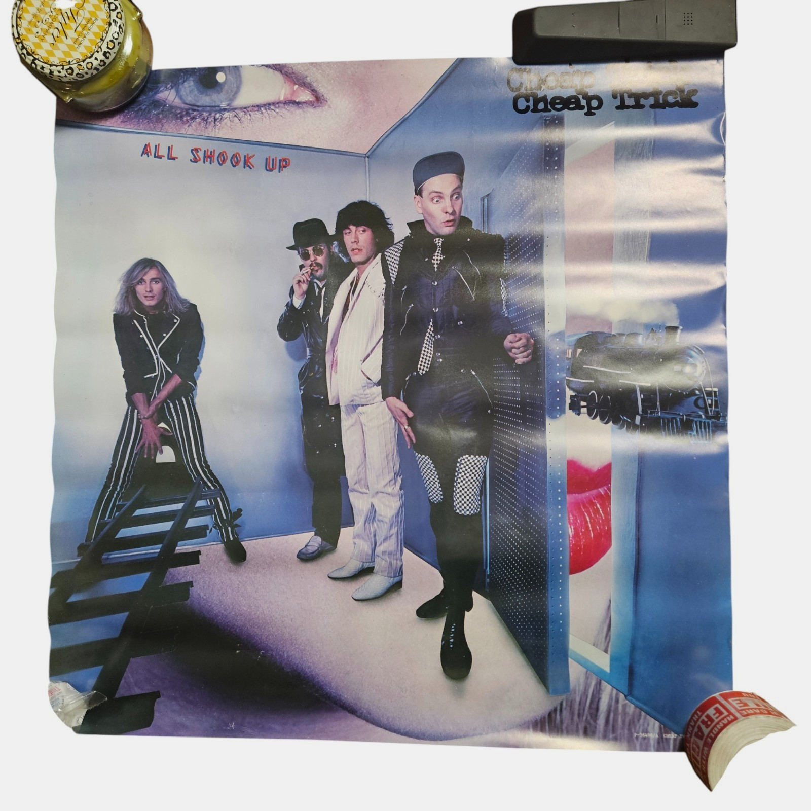 Cheap Trick All Shook Up Promo Album Poster 23×23 Original Vintage 1980 CBS Inc.