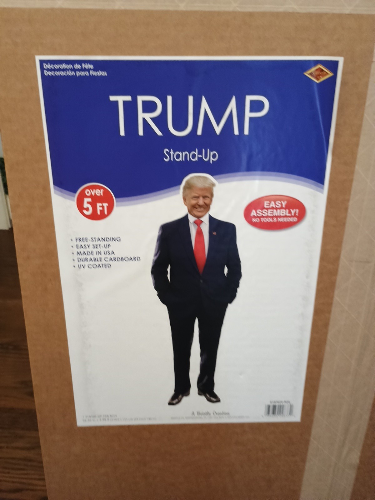 Over 5 ft Donald Trump Stand up Cardboard Cutout BIG Picture Poster Beistle