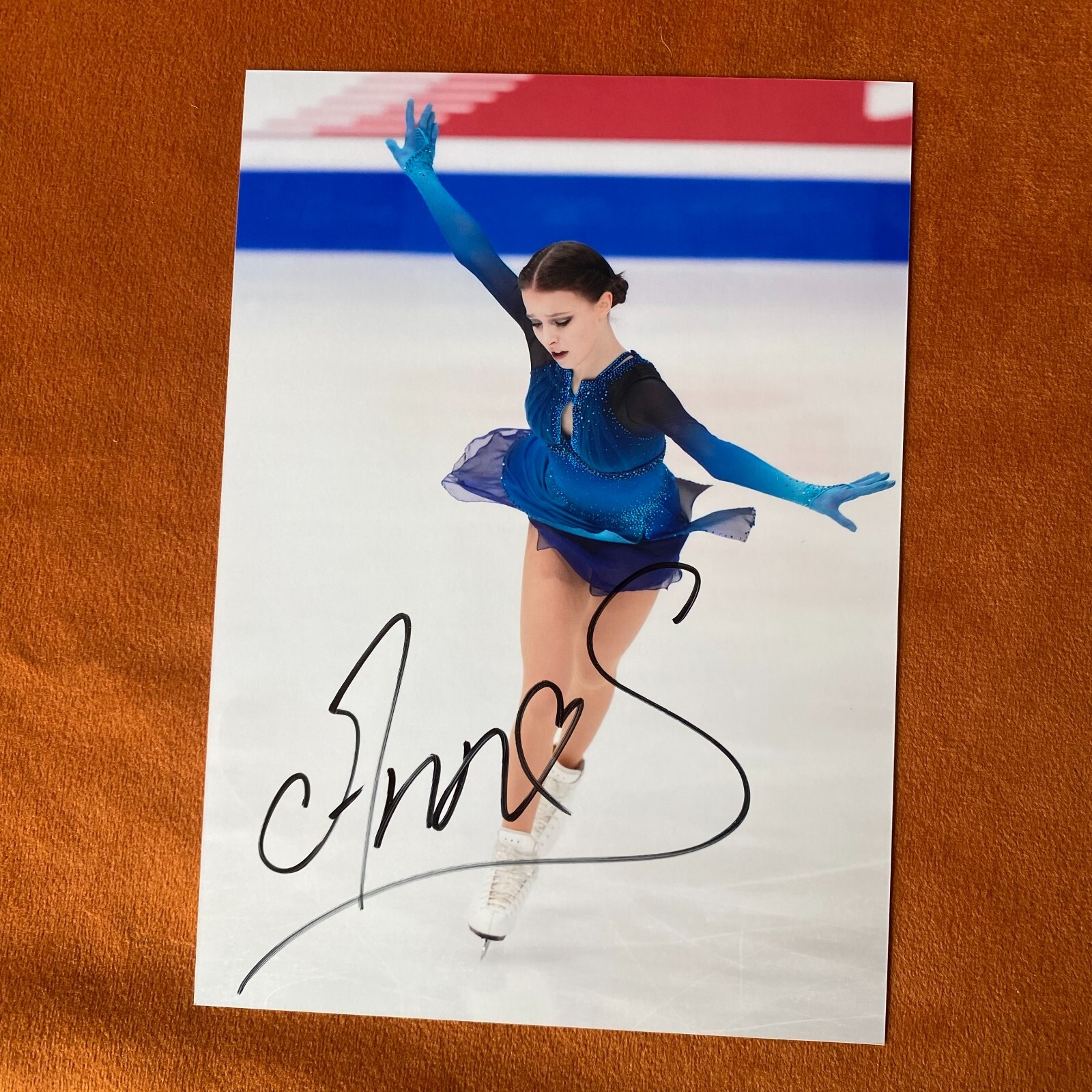 Anna Shcherbakova Ania Autographed Signed Photo Autographs figure skating 2024Q