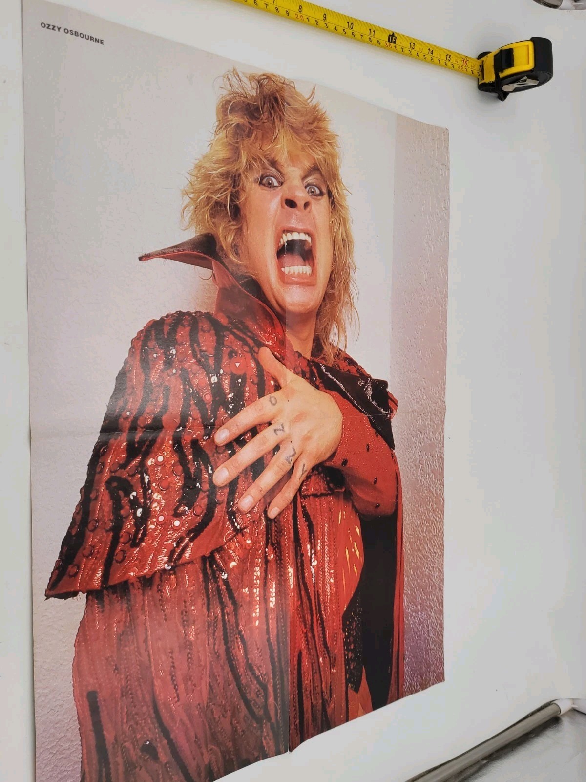 Vintage 80s Rock Poster Lot Iron Maiden Ozzy Osbourne Twisted Sister…
