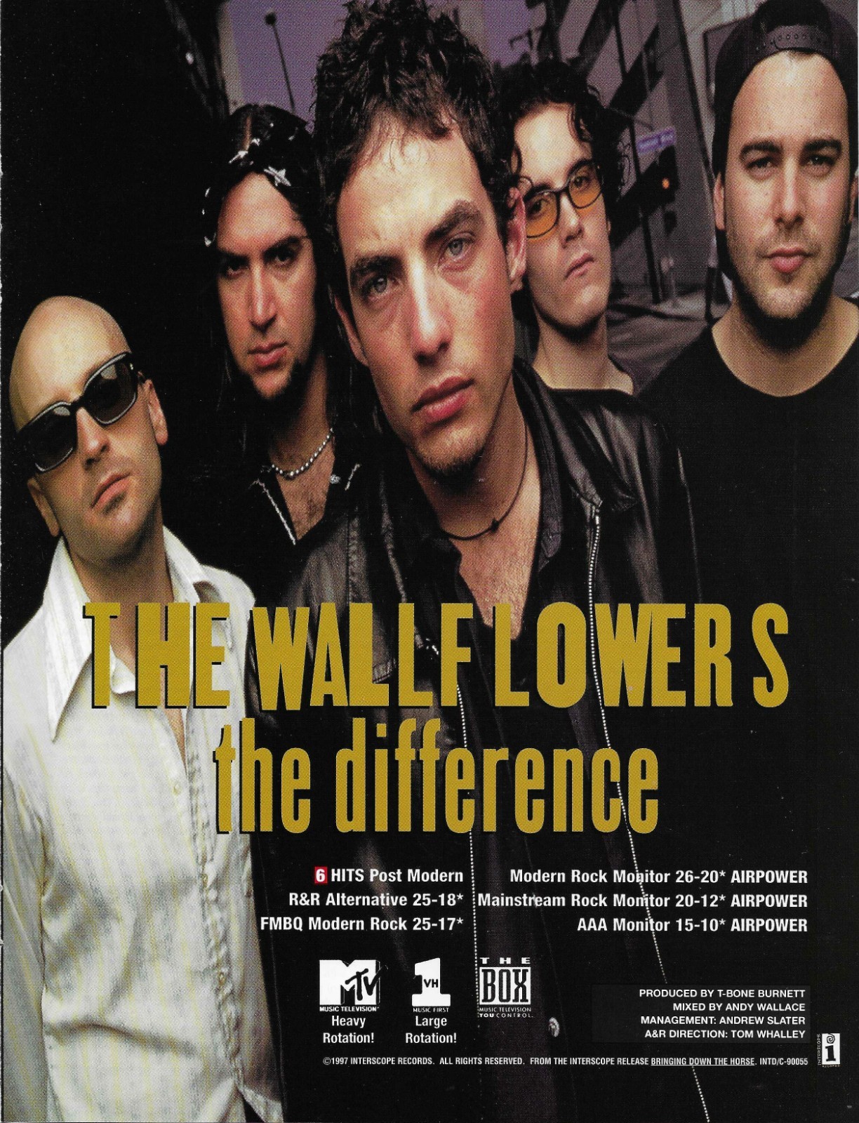 Jakob Dylan WALLFLOWERS Rare 1997 Difference PROMO TRADE AD Poster 4 Brining