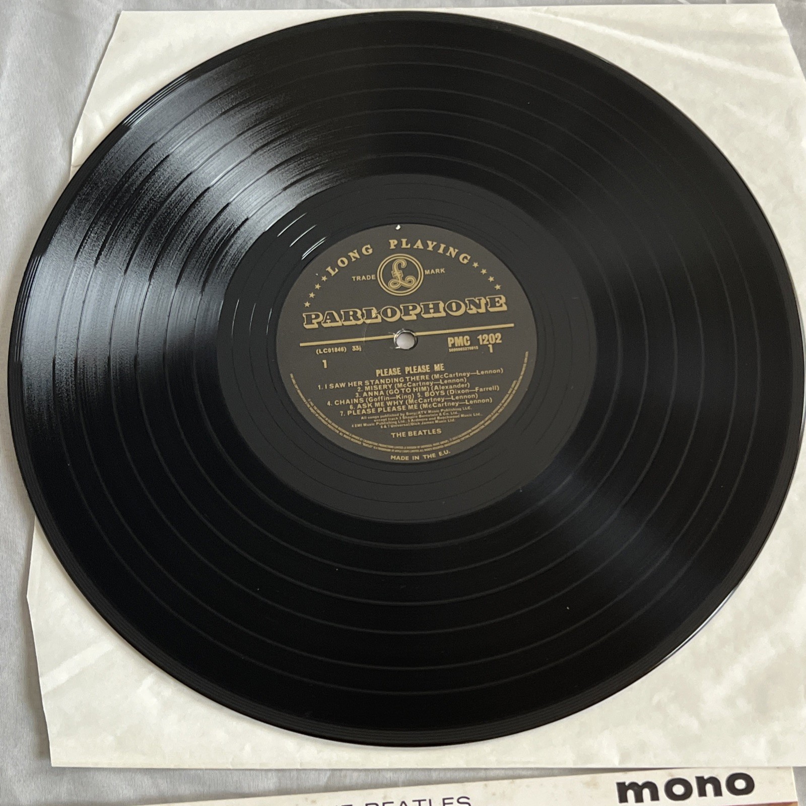 The Beatles 1963 Please Please Me Parlophone PMC 1202 Mono Recording Excellent C