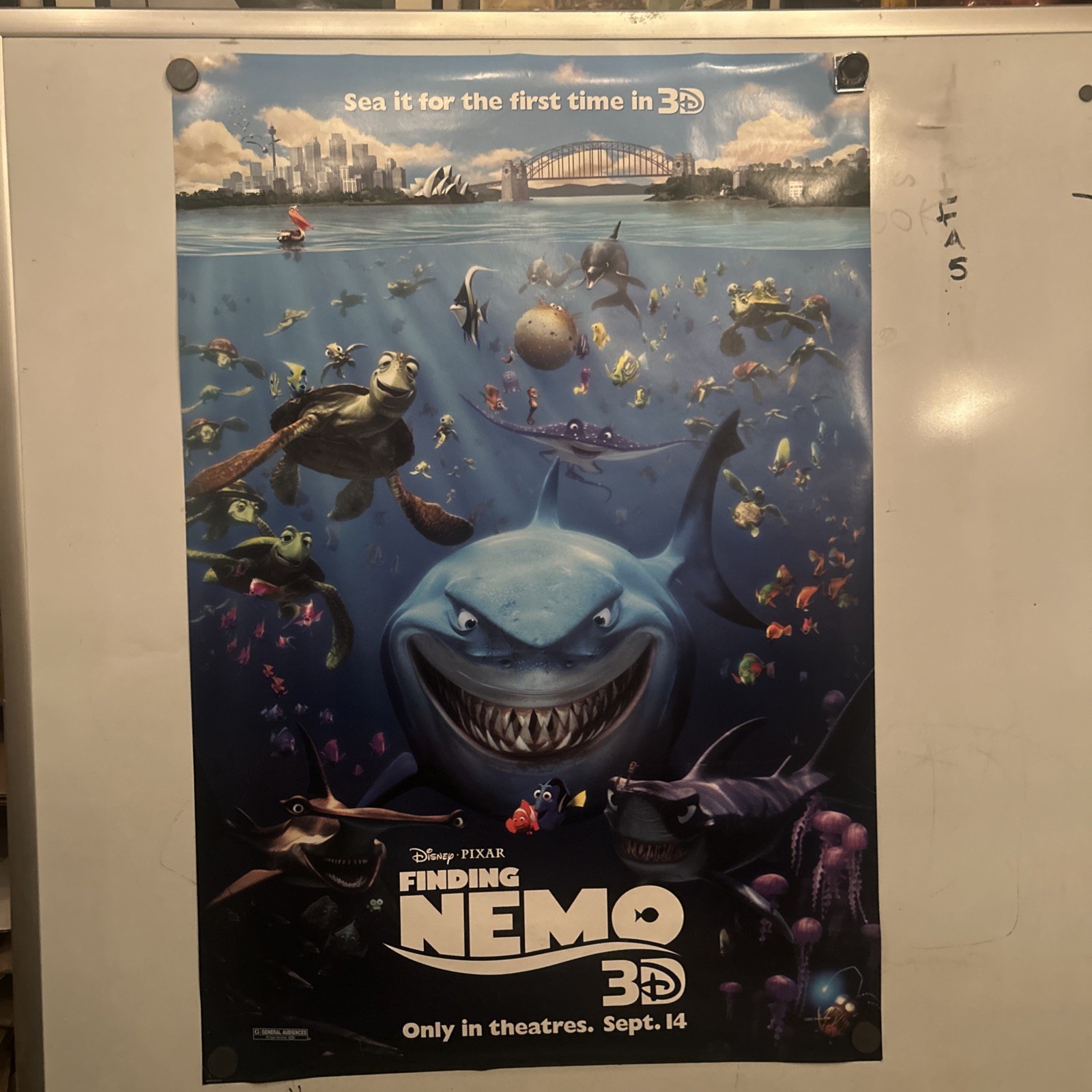 Finding Nemo 3D 40” by 27” 2012 Double Sided Movie Poster Disney Pixar