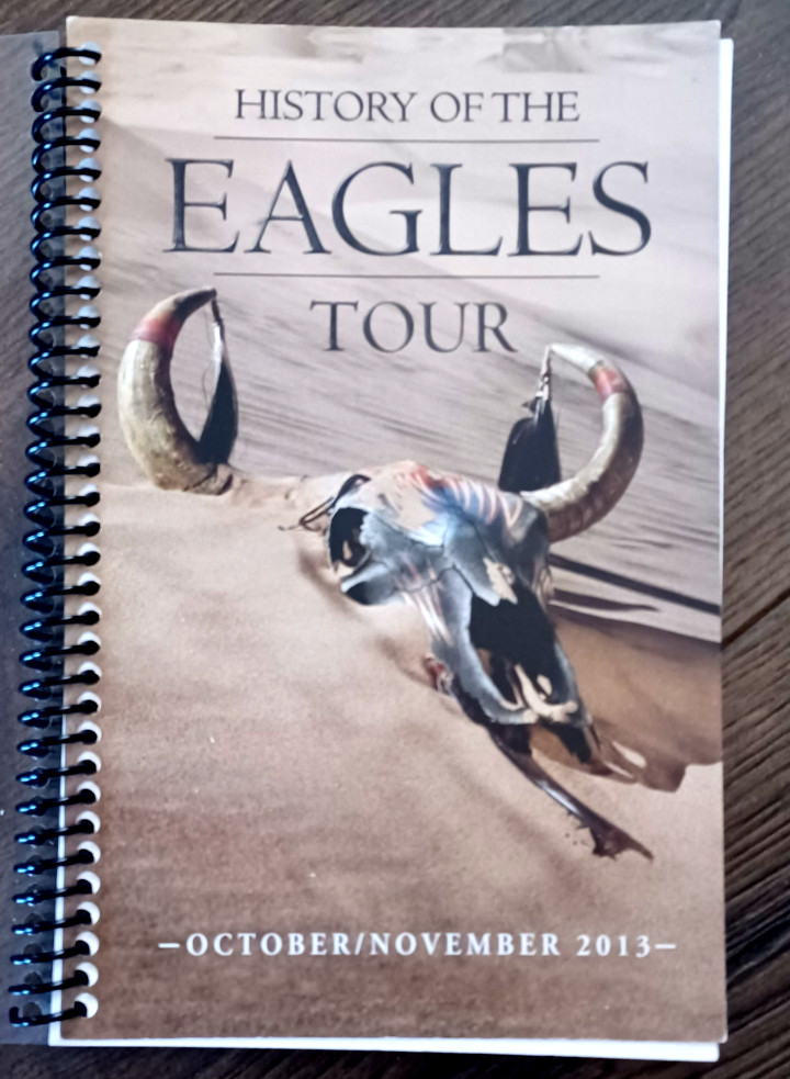 Ultra Rare 2013 History of the Eagles CREW Tour Itinerary Spiral Bound Booklet