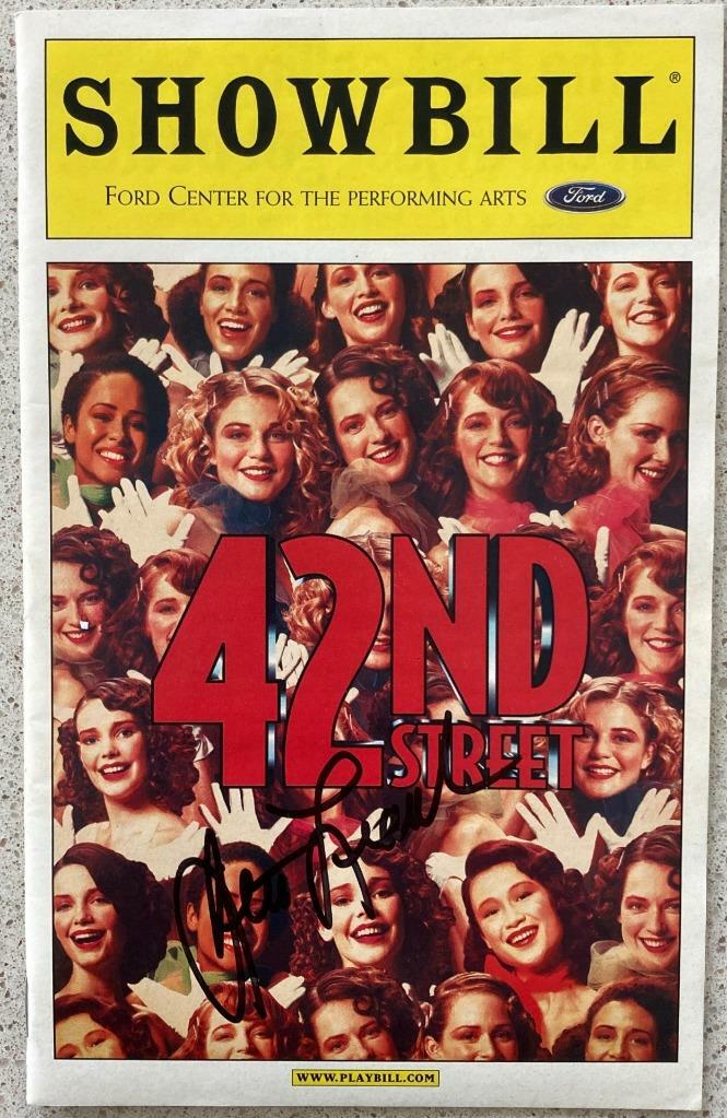 Beth Leavel Only) Signed Playbill 42nd Street Michael Cumpsty Meredith Patterson