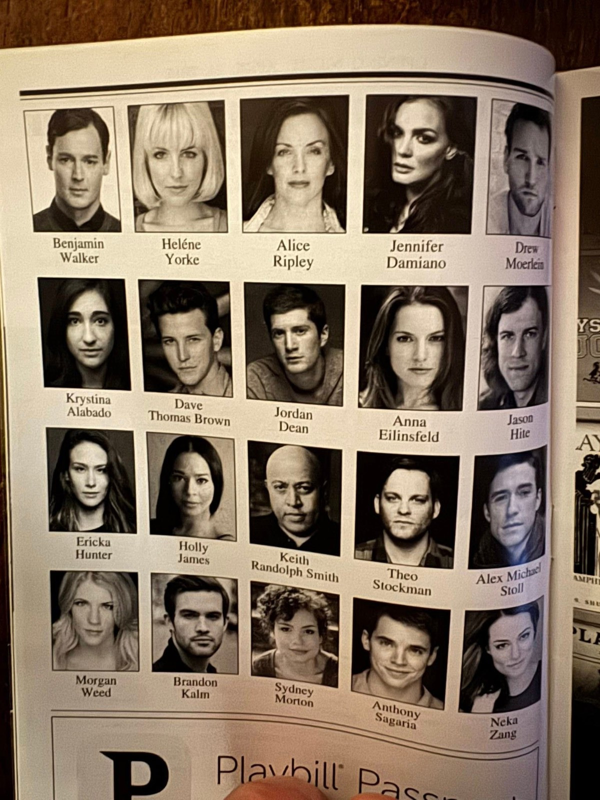 American Psycho playbill Benjamin Walker Broadway musical opening night w/ seal