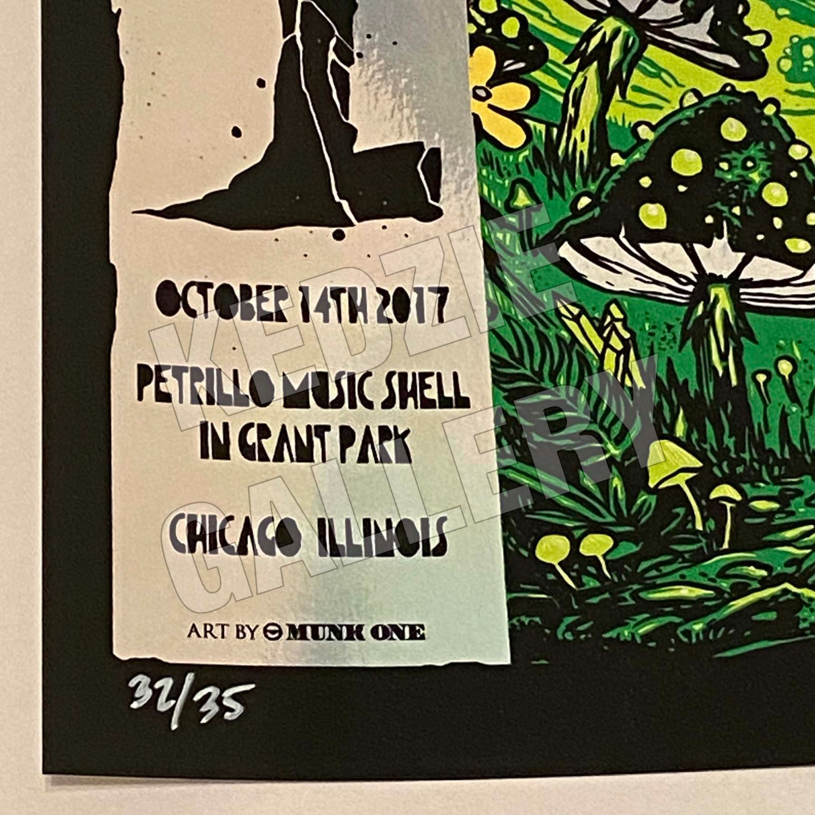 311 2017 10/14 Grant Park Chicago MUNK ONE AP FOIL VARIANT Signed X/35 Poster