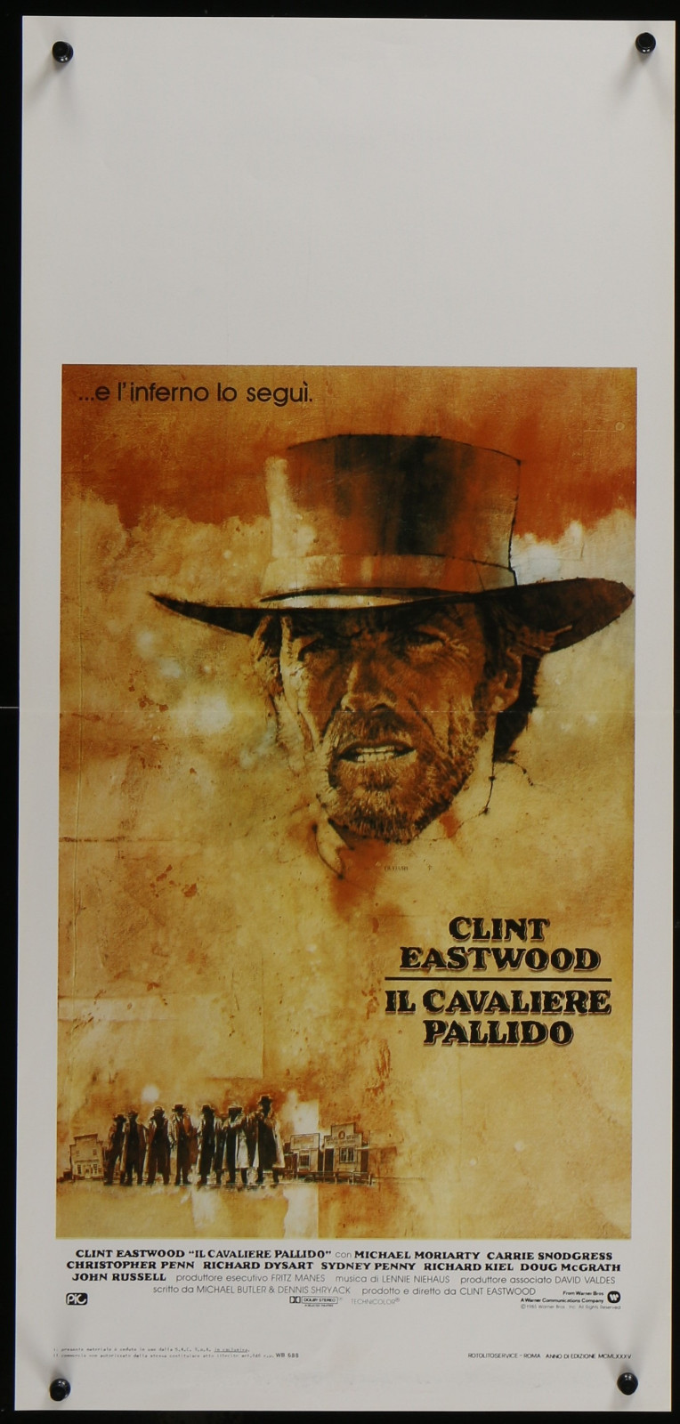 PALE RIDER 1985 Original Italian Locandina Movie Poster Clint Eastwood Western