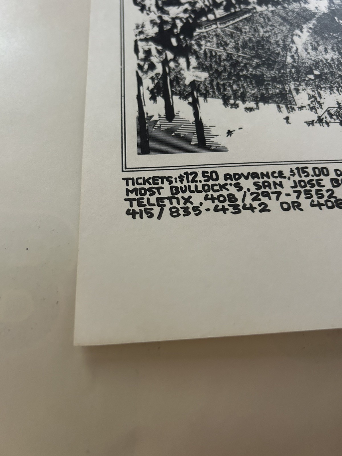 GRATEFUL DEAD Spartan Stadium 1979 poster ORIGINAL Brent’s 1st show San Jose
