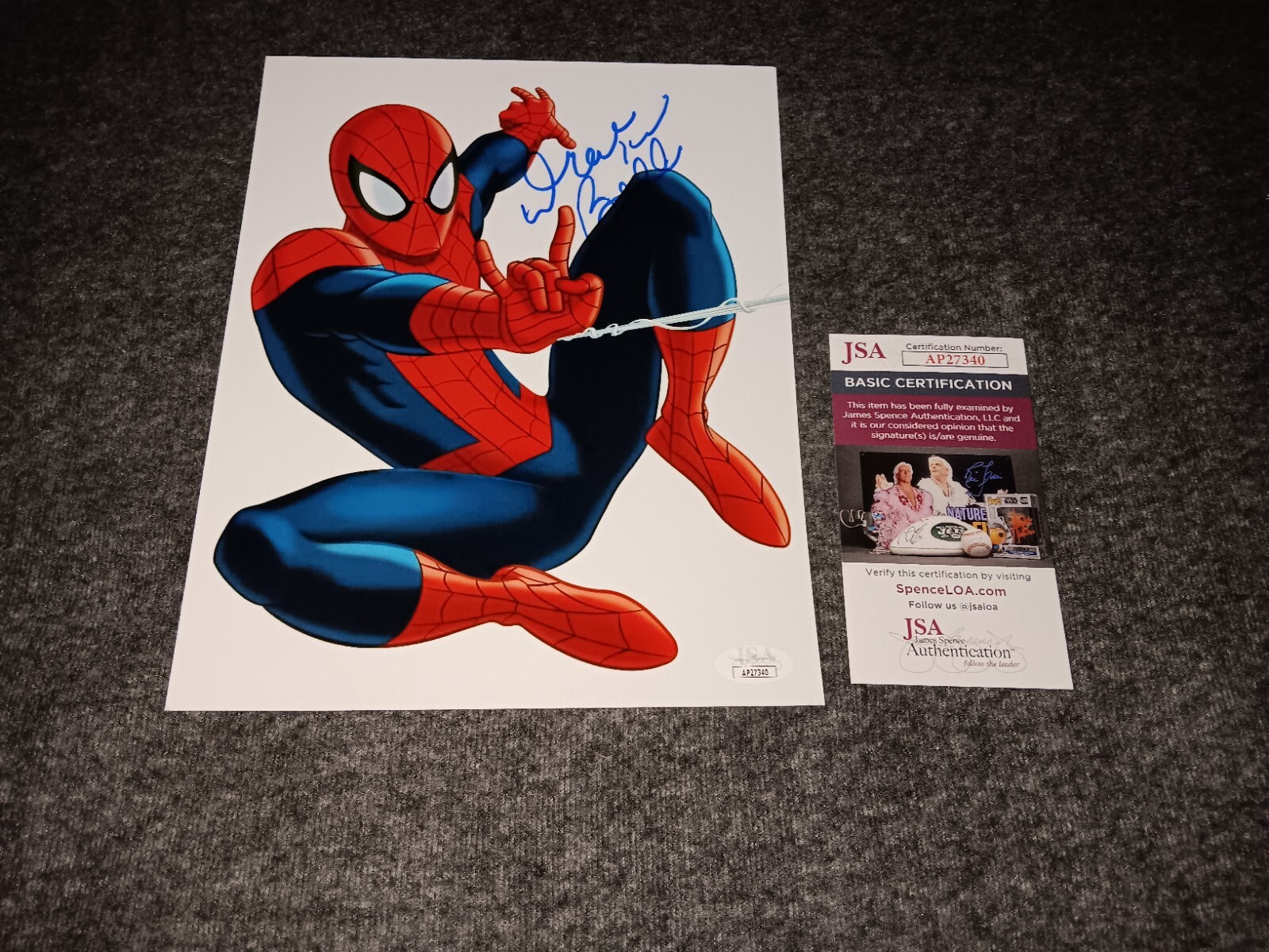 Drake Bell Signed 8×10 Jsa Spider-Man Voice From Ultimate Spider-Man