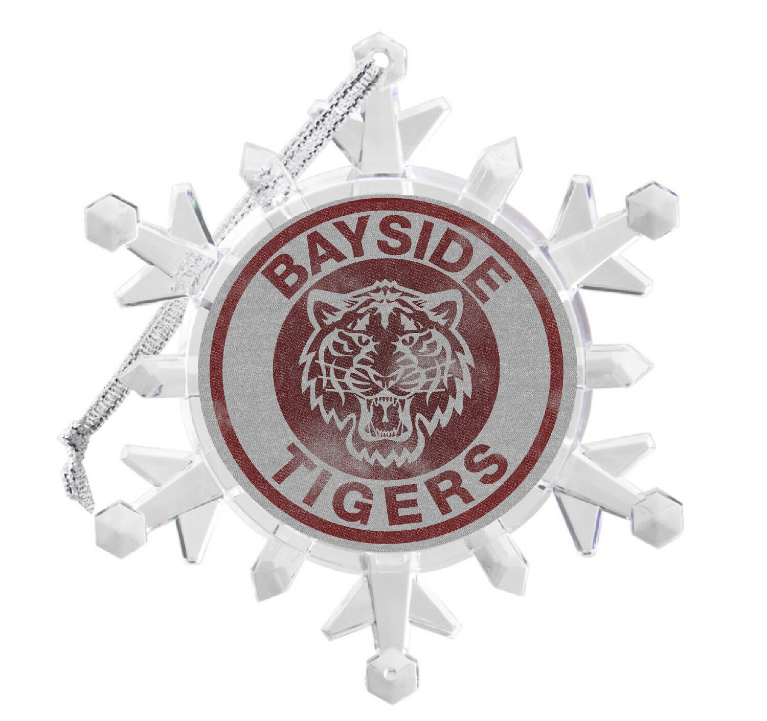 Saved By The Bell Bayside Tigers Snowflake Lit Holiday Christmas Tree Ornament