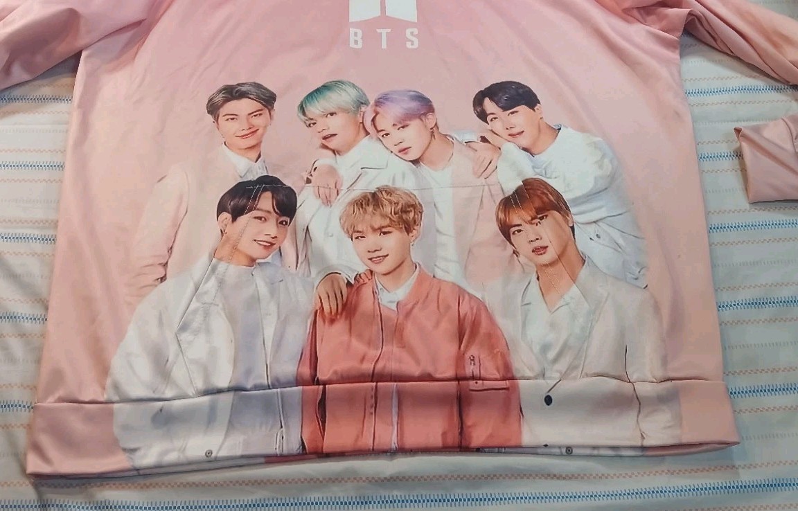 K-Pop BTS Pink Pullover Hoodie