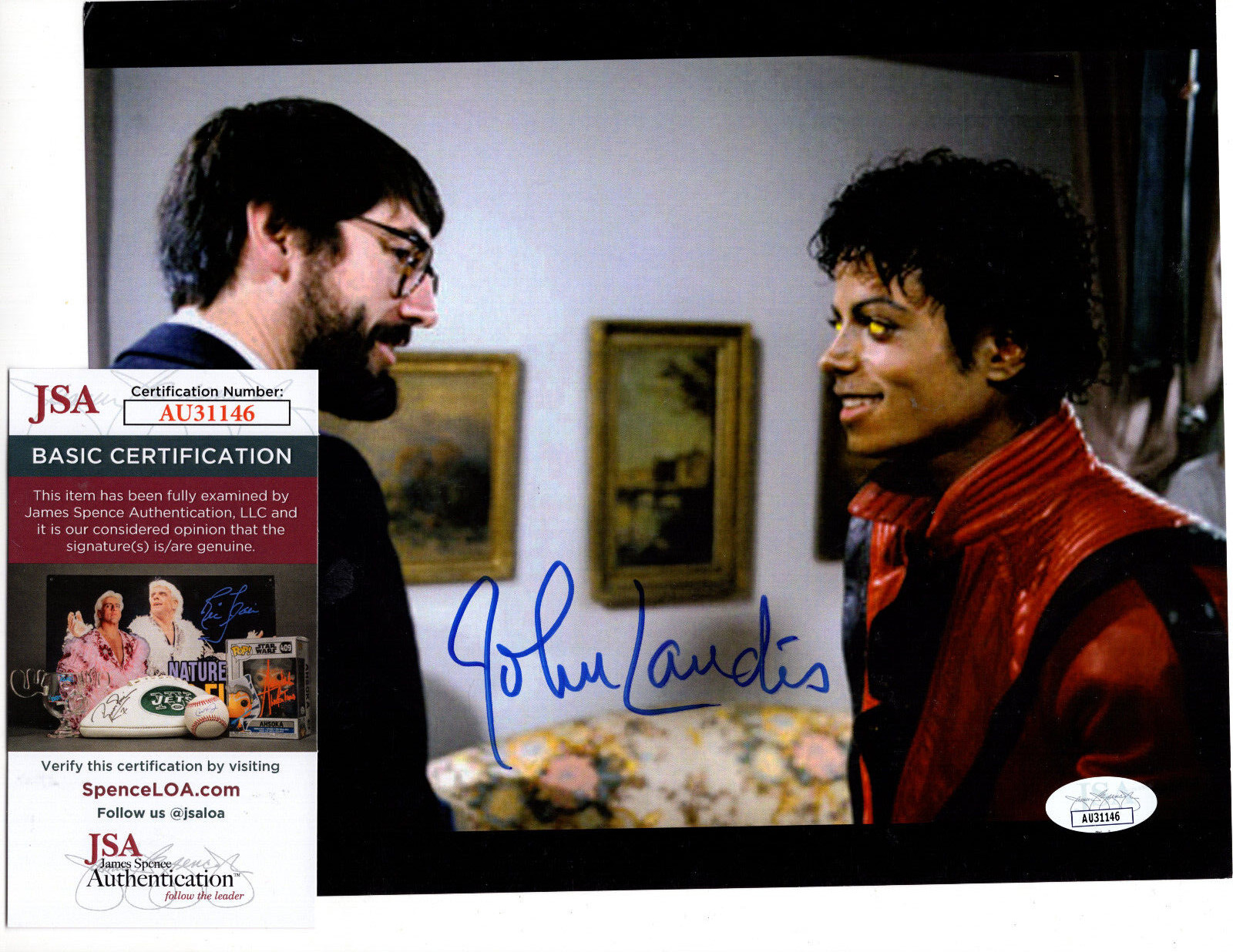 JOHN LANDIS Signed Autograph Michael Jackson Thriller 8×10 Color Photo JSA 💎COA