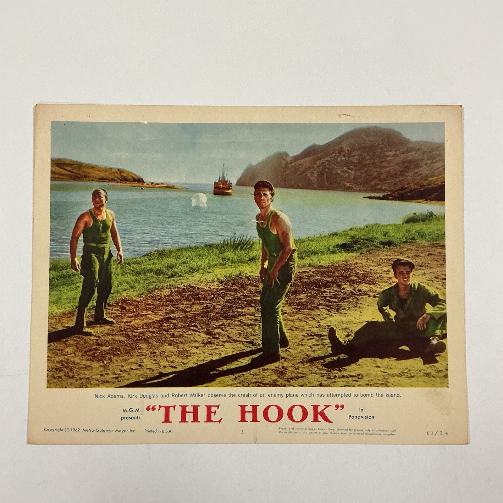 1963 The Hook Original 11×14” Lobby Card Kirk Douglas Robert Walker