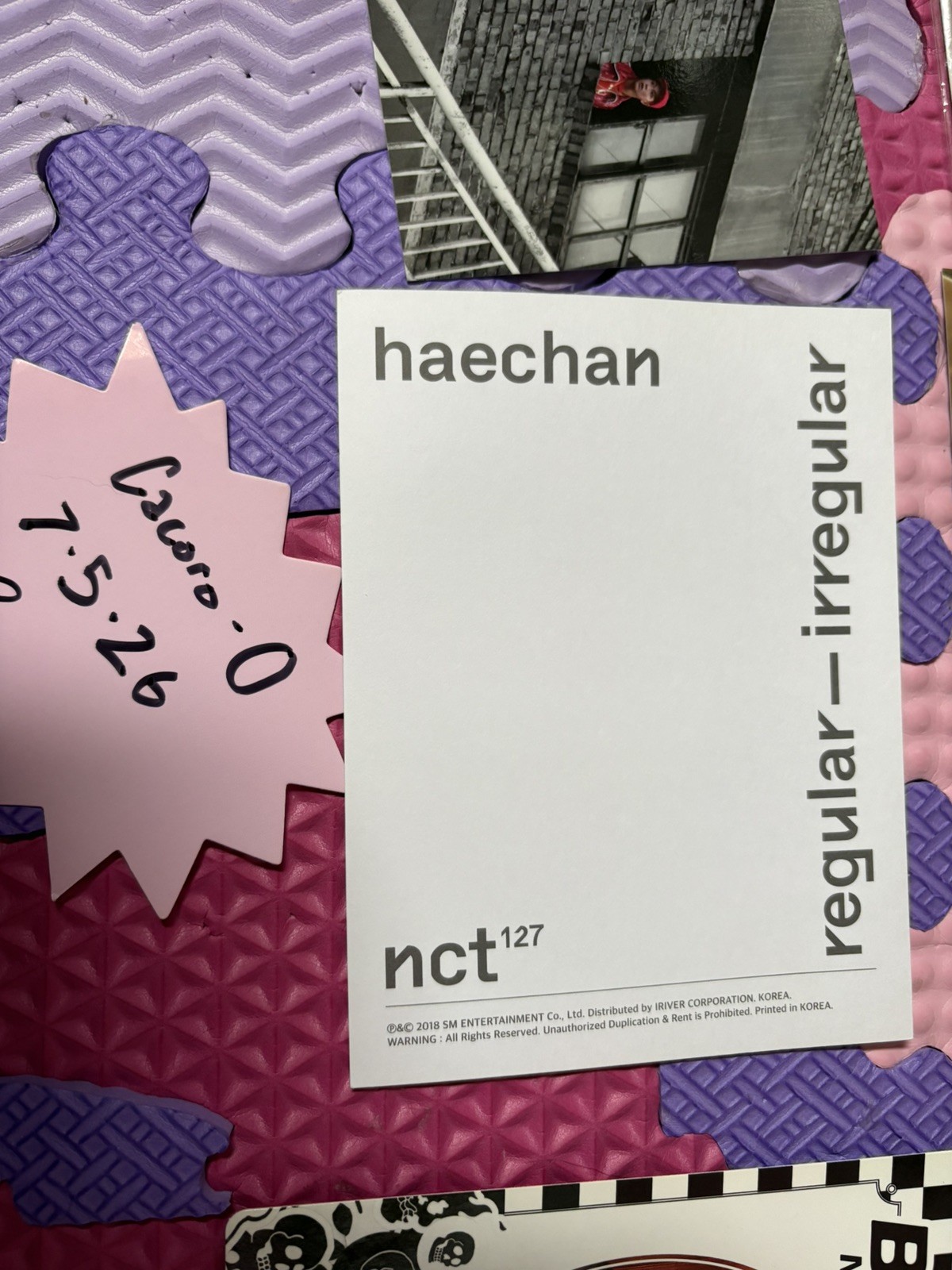 NCT OFFICIAL Haechan Postcard , Poster / Paper Goods Lot, NCT 127 / Dream