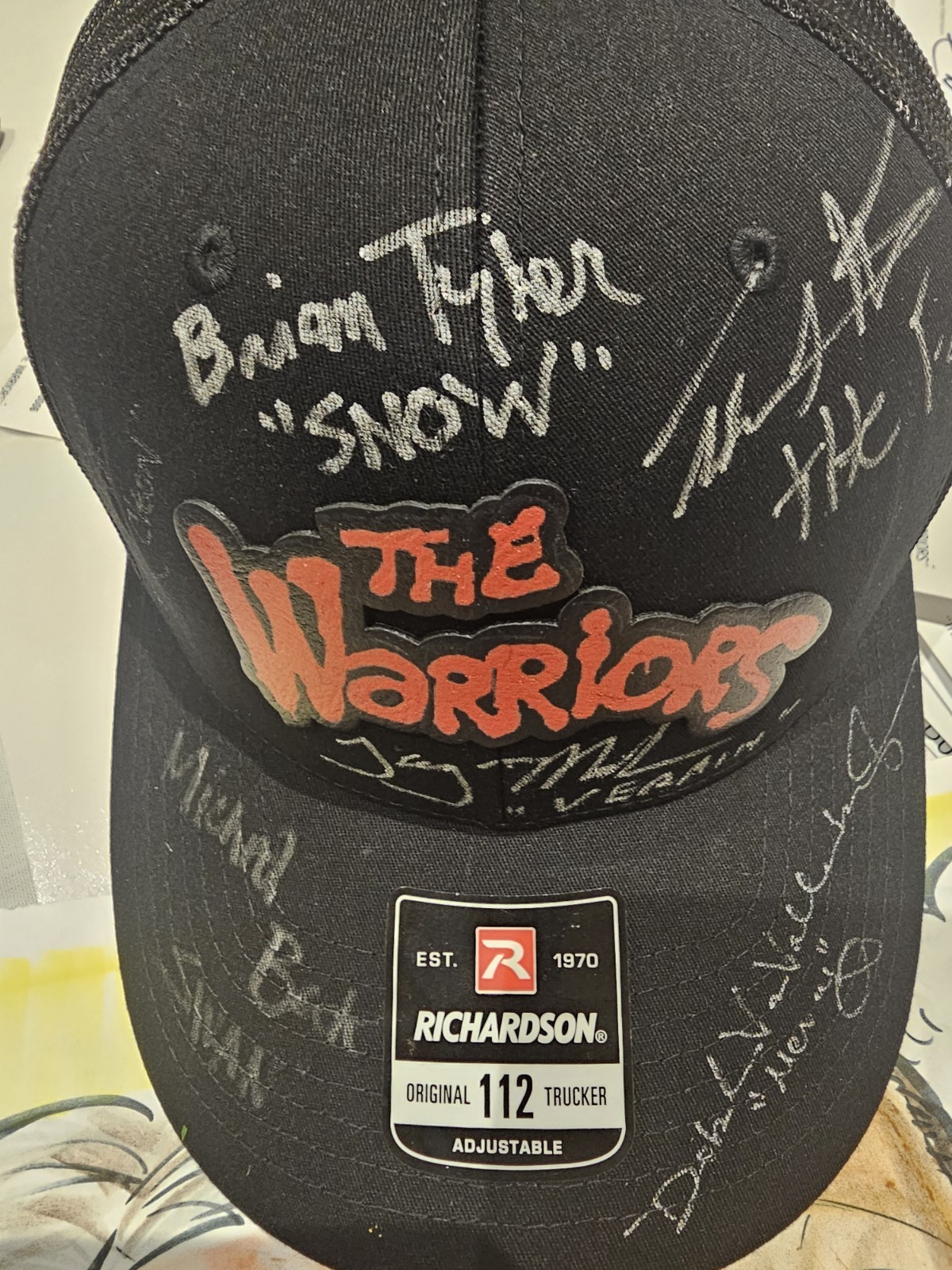 “The Warriors Autographed Hat – Cast Signatures: Brian Tyler ‘Snow’, And Others
