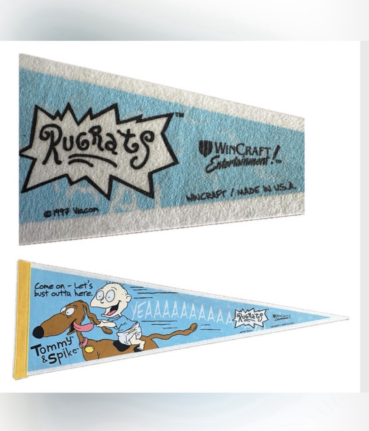 Rare Vtg 1998 Rugrats Complete Collection if Movie Felt Pennants Set