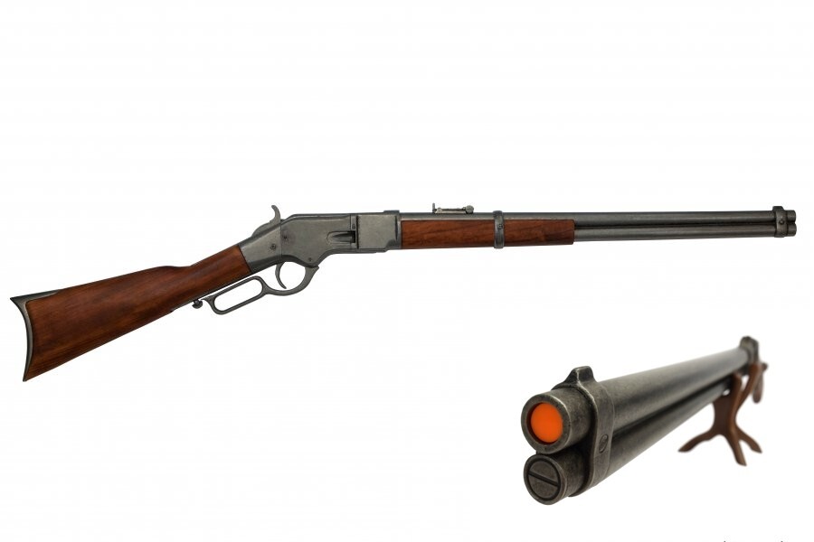 Denix M1866 Non-Firing Model 66 Grey Lever Action Replica Rifle Full Size, New