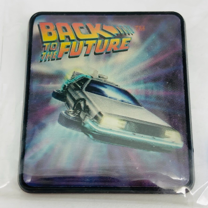 BACK TO THE FUTURE DELOREAN Button Badge UNIVERSAL STUDIOS JAPAN 2001 DMC 12