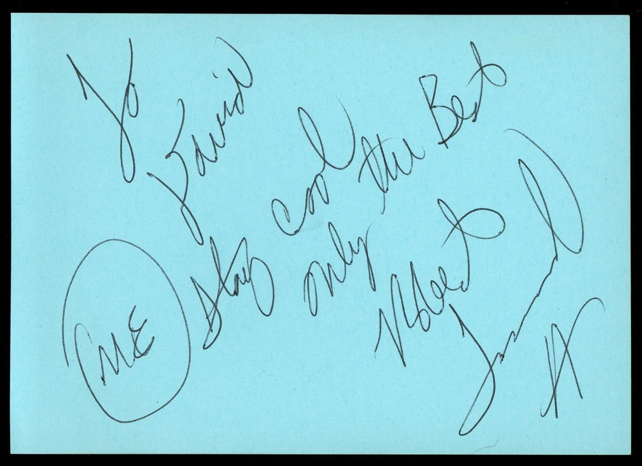 ROBERT TOWNSEND signed album page | “Meteor Man” – autograph