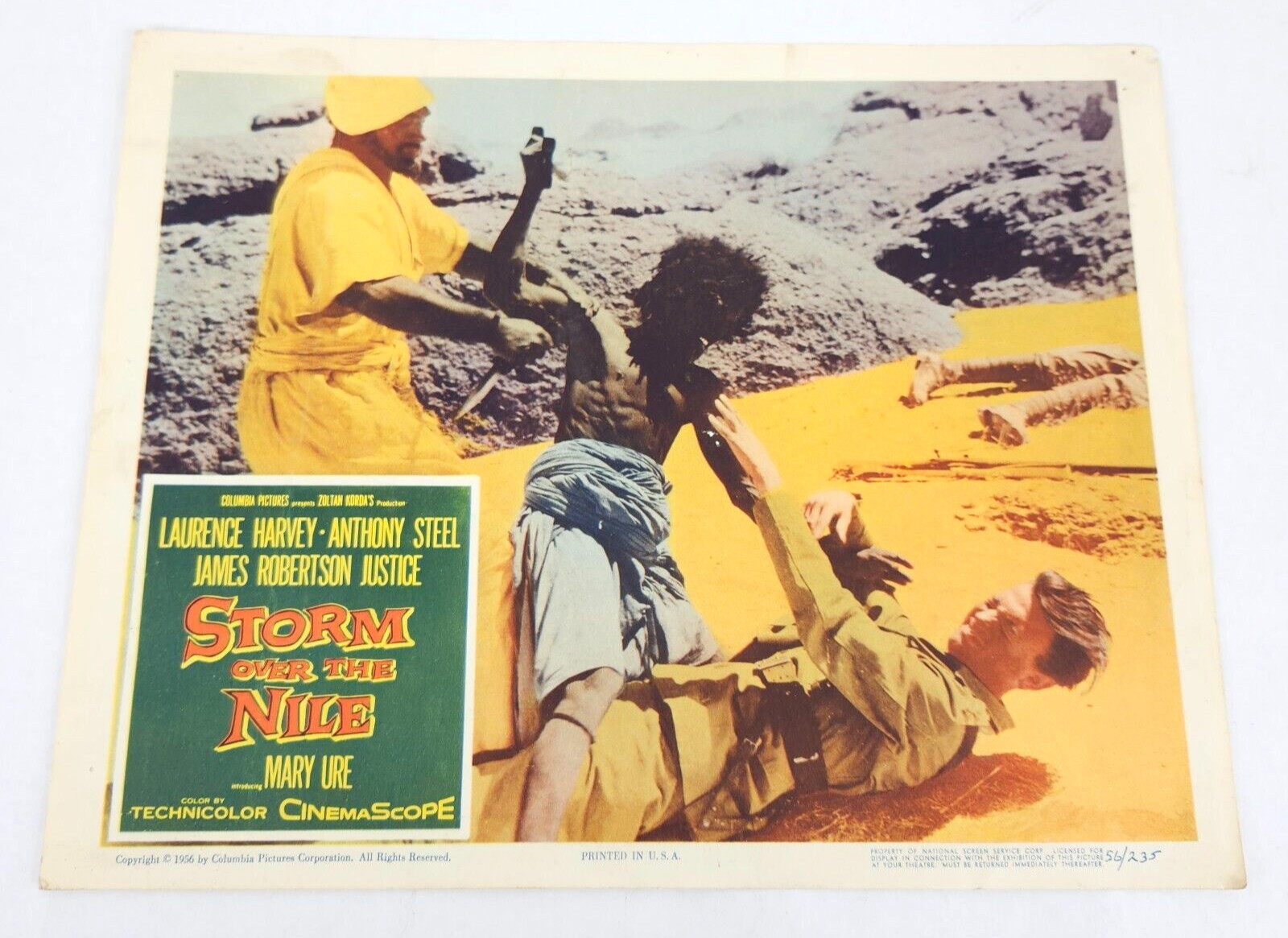 Storm Over The Nile 1955 Lobby Card Movie Poster Anthony Steel British Adventure
