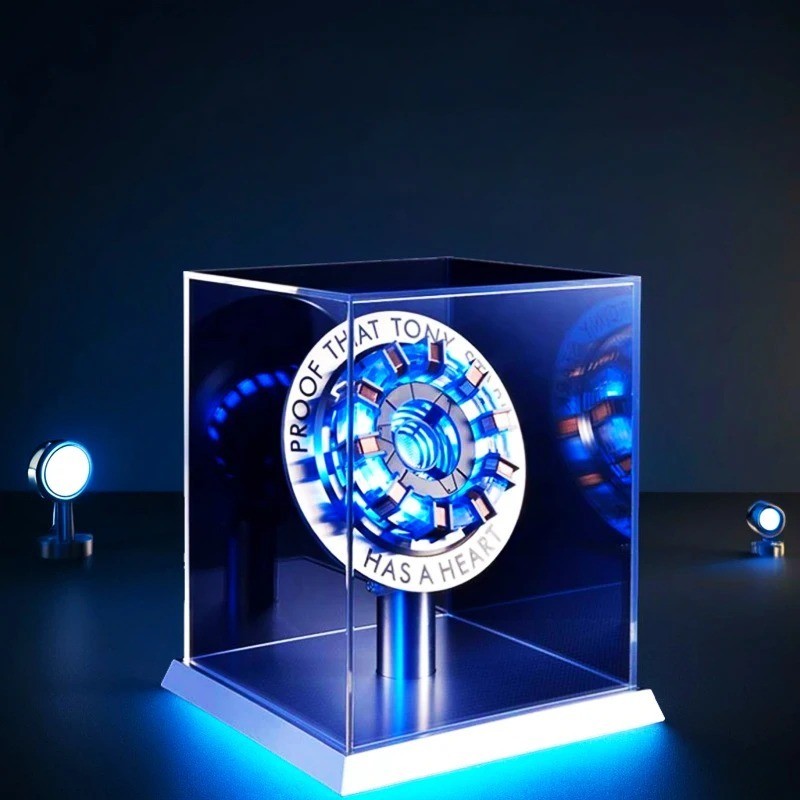 IRON MAN 1:1 ARC REACTOR TONY STARK HAS A HEART LED LIGHT DISPLAY ASSEMBLED 2B