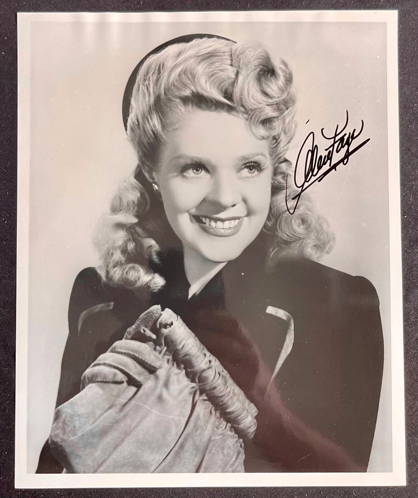 Alice Faye Signed Autograph 8 1/8×10 Photo – Fallen Angel, Hello Frisco. Hello