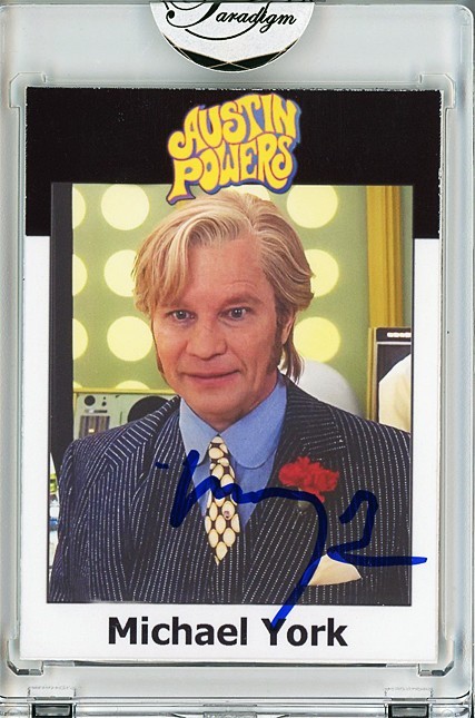 -AUSTIN POWERS- MICHAEL YORK Signed/Autograph/Auto Certified Movie Trading Card