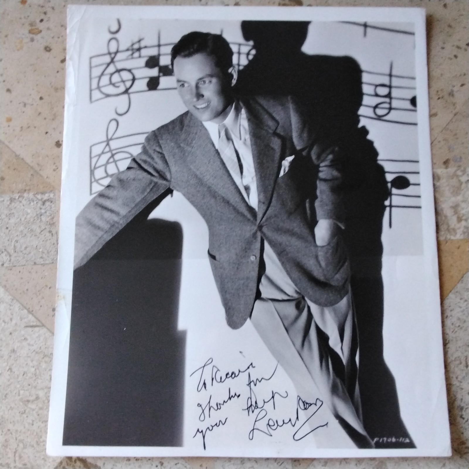 Lanny Ross SIGNED Photo 30s Radio Movie Singer Moonlight & Roses Laby Objects