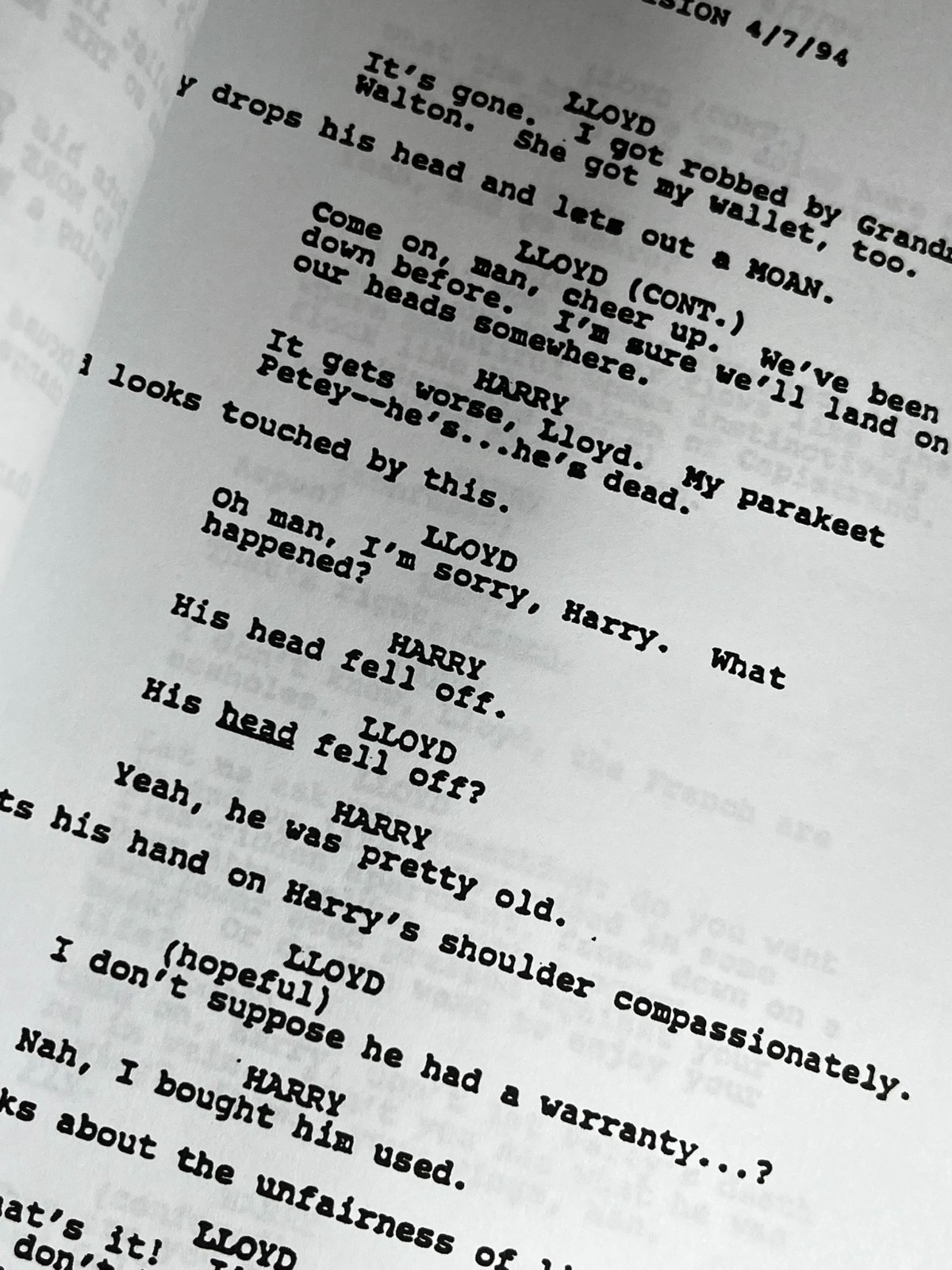 Dumb and Dumber Script Signed- Autograph Reprints- Jim Carrey, Jeff Daniels :)