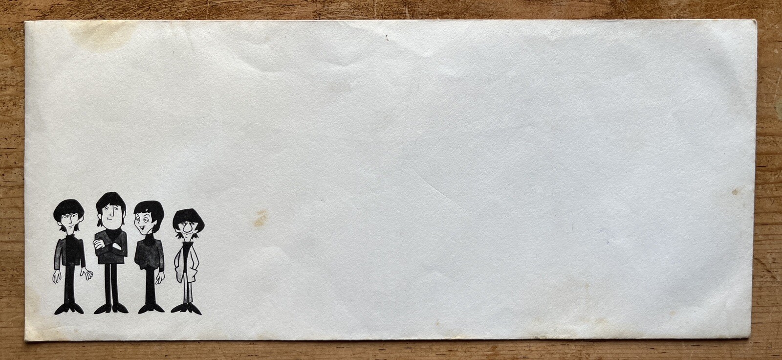 Vintage Beatles Illustrated Envelope
