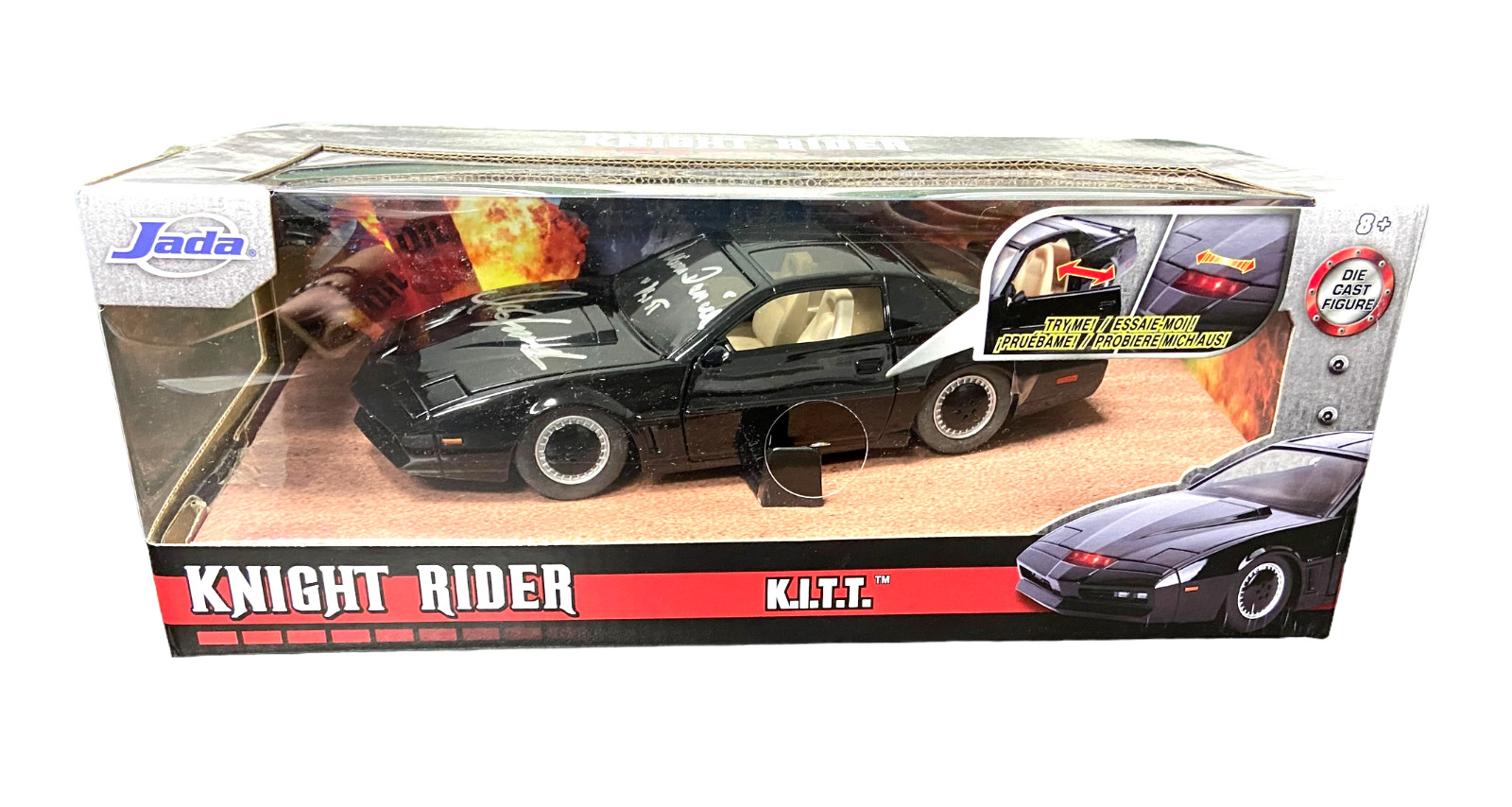 DAVID HASSELHOFF WILLIAM DANIELS SIGNED AUTO KITT 1:24 CAR KNIGHT RIDER BECKETT