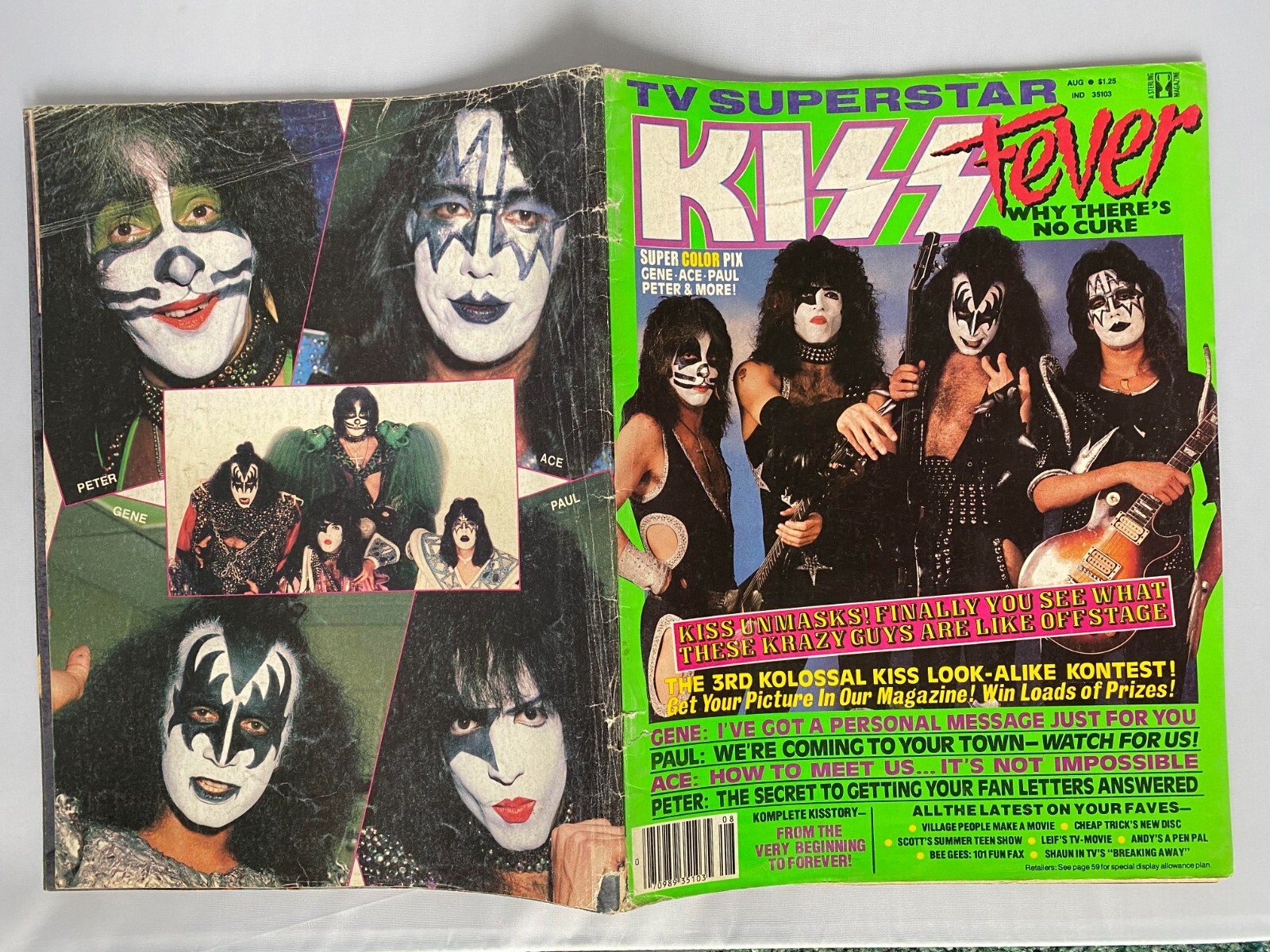 KISS-TV SUPERSTAR magazine-KISS FEVER-1980 magazine-Aucoin-Gene Simmons ROCK