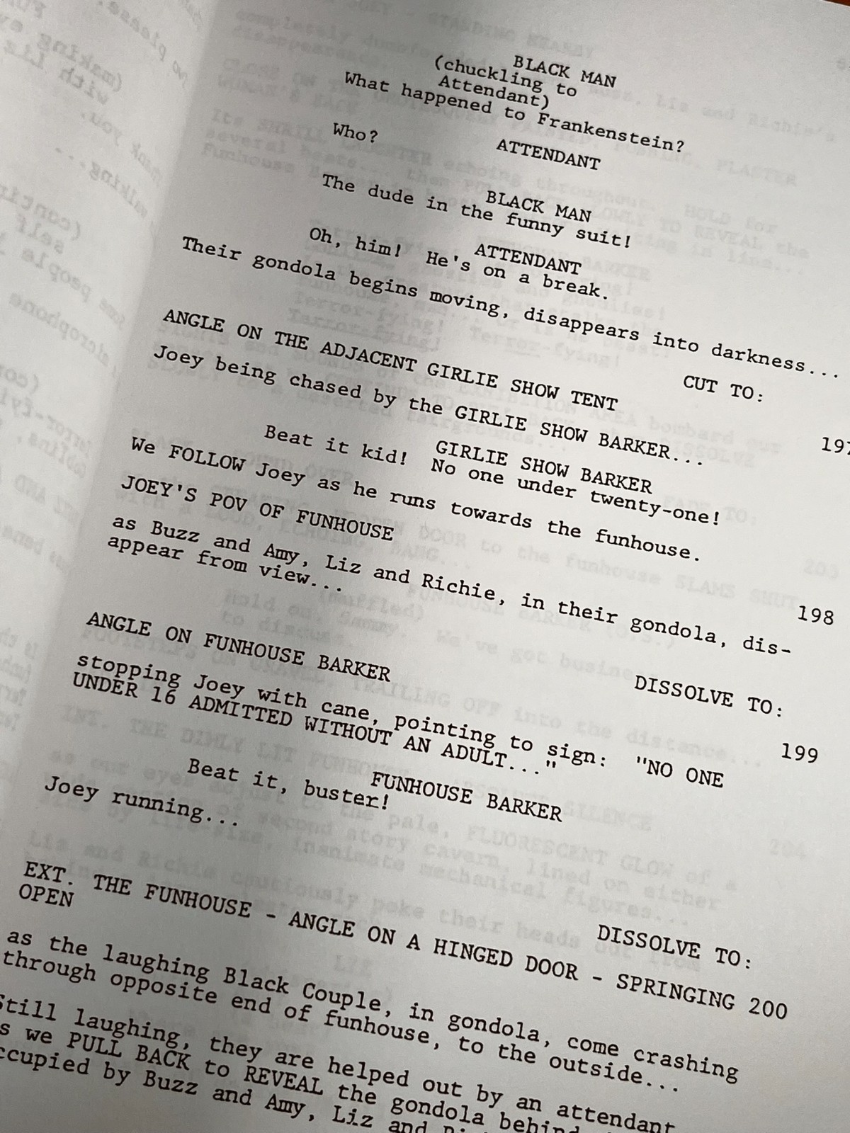 The Funhouse Script Signed- Autograph Reprints- Horror- Tobe Hooper