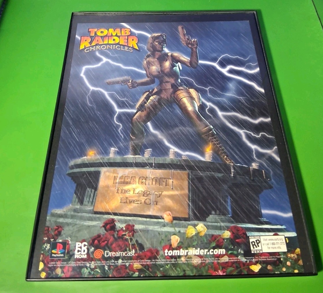 Tomb Raider Chronicles Video Game Vintage 2000 Framed Print Ad 8.5×11