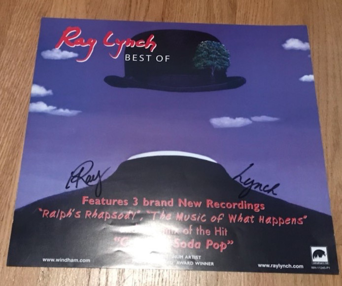 RAY LYNCH Best of poster AUTOGRAPHED 15×16