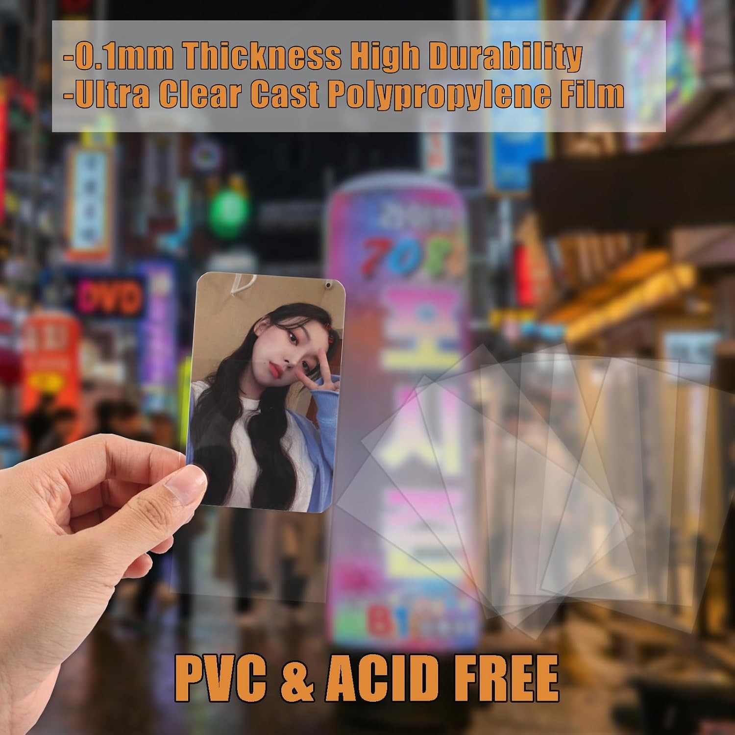 300 Pcs Kpop Photocard Sleeves Card Sleeves PVC and Acid Free for Trading Cards