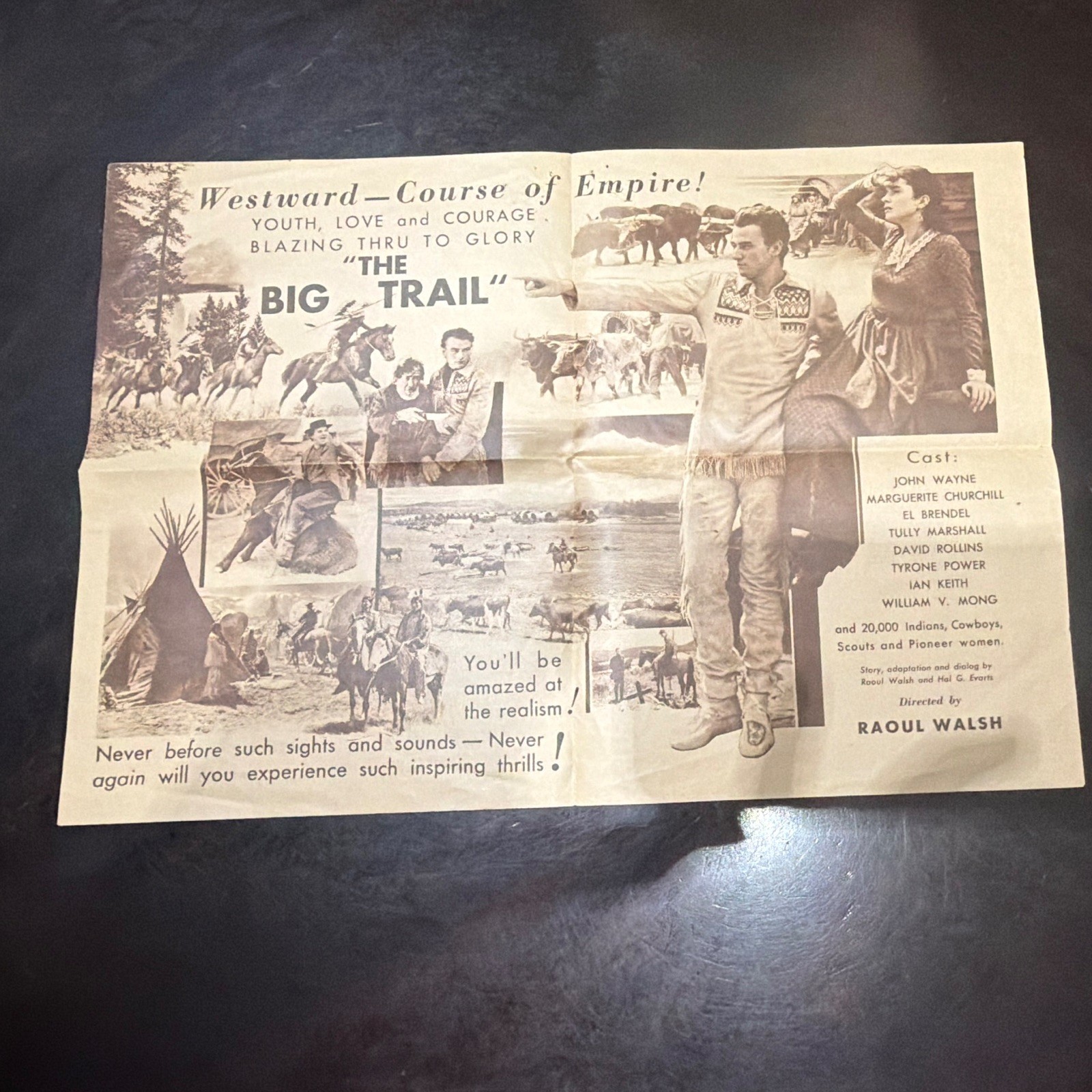 1930 Fox “The Big Trail” Original Promotional Movie Herald