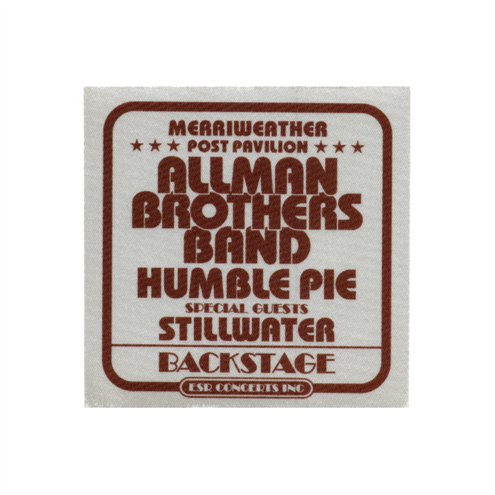 Allman Brothers 2000 Almost Famous Film Movie Prop Concert Tour Backstage Pass