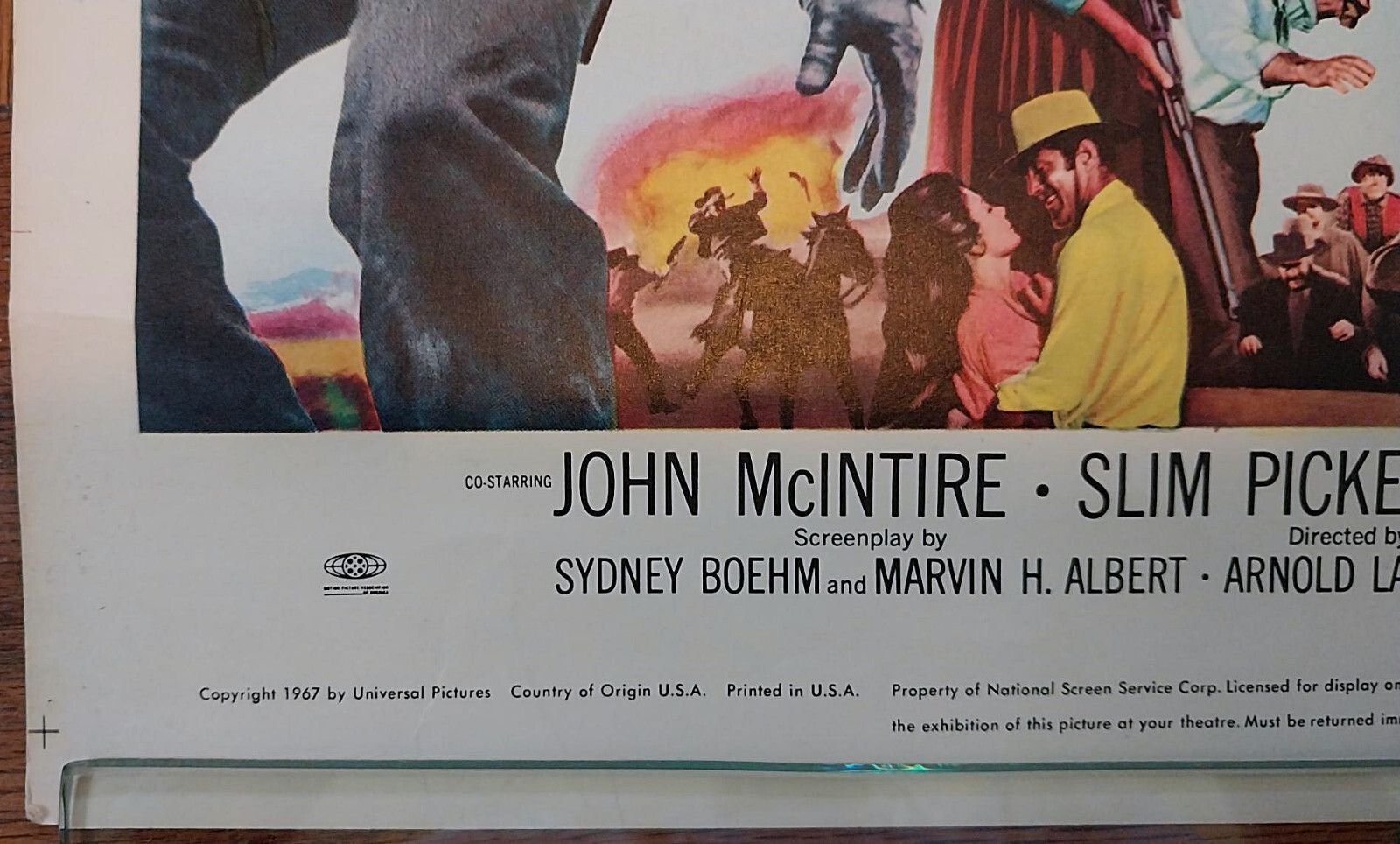 1967 Original Rough Night in Jericho Movie Poster 14×22 Dean Martin western