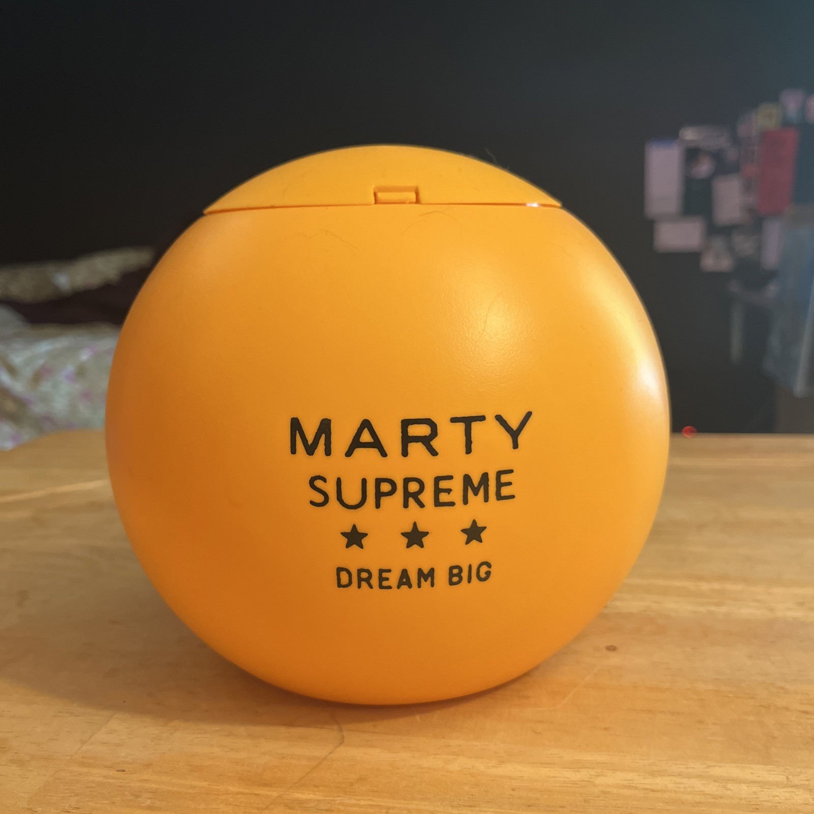 Marty Supreme Popcorn Bucket Orange Table Tennis Ball Dream Promotional Item