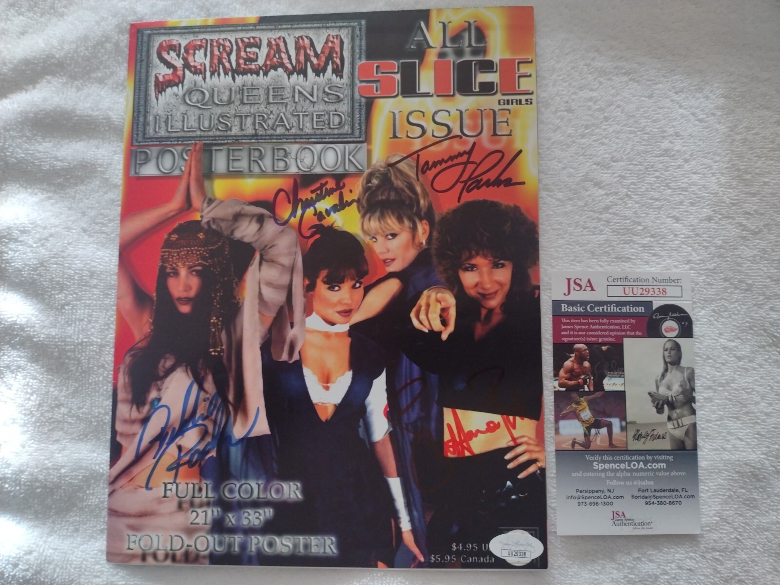 Scream Queens Illustrated poster book all slice issue signed by all 4 JSA CERT