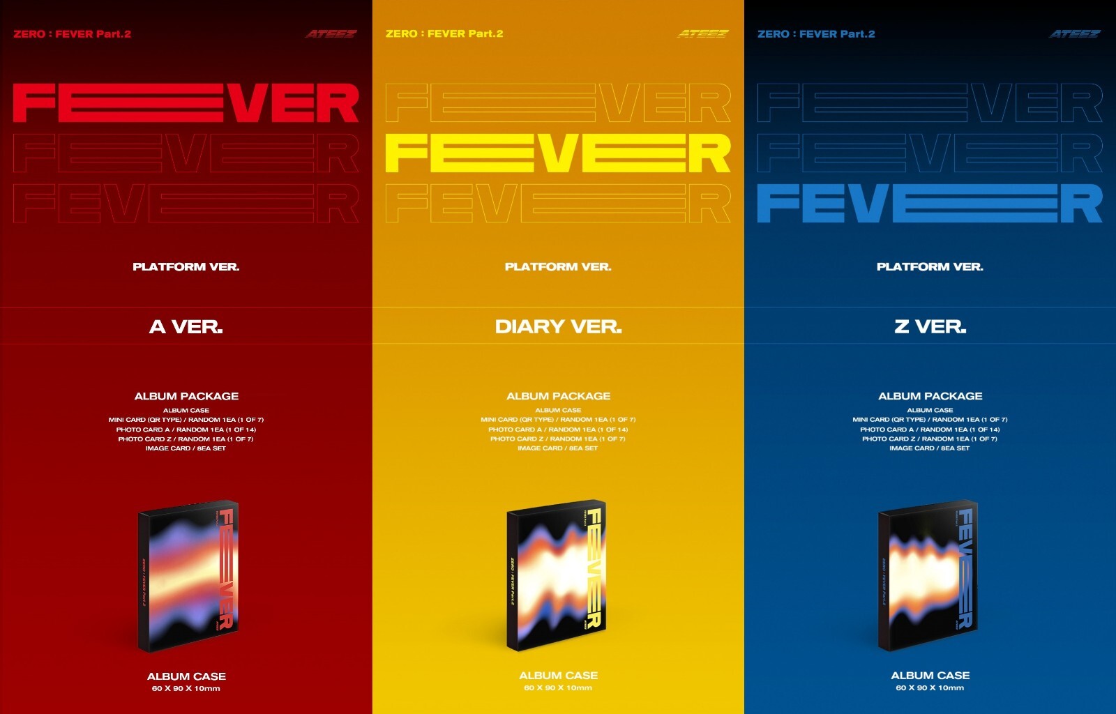 ATEEZ ZERO FEVER Part.2 PLATFORM Random Ver. QR Mini Card+P.Card+Image Card+Gift