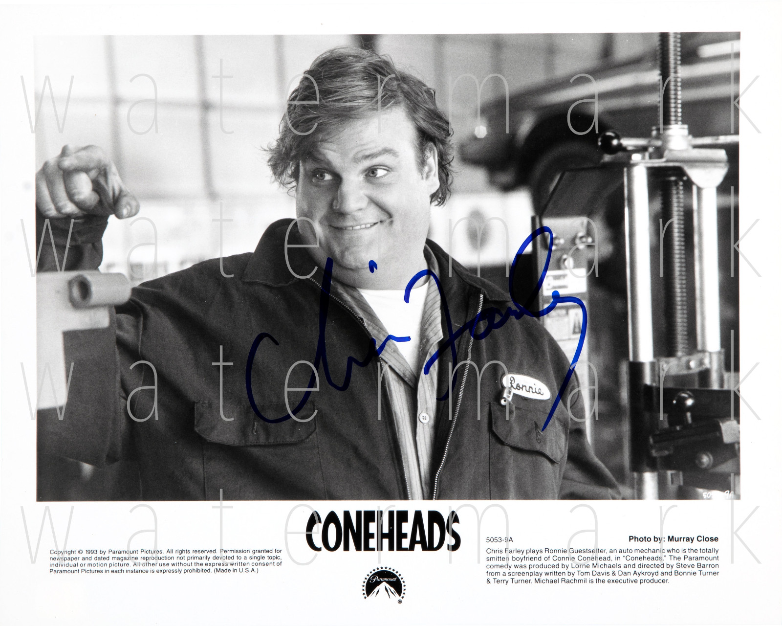 Coneheads Ronnie Chris Farley signed 8X10 photo picture poster autograph RP